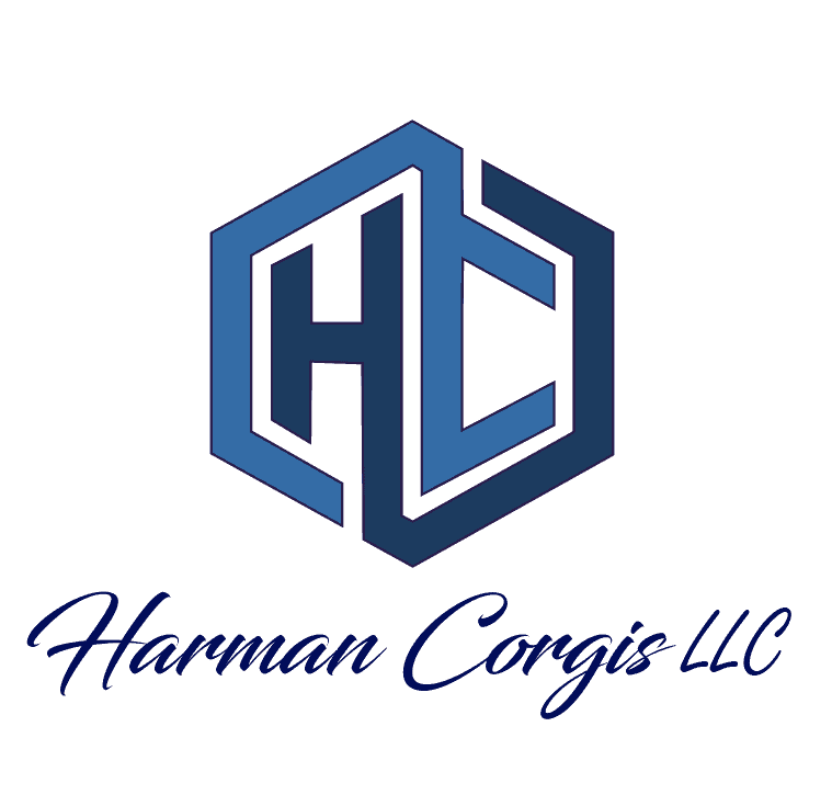 Harman Corgis Watermark LLC Blue
